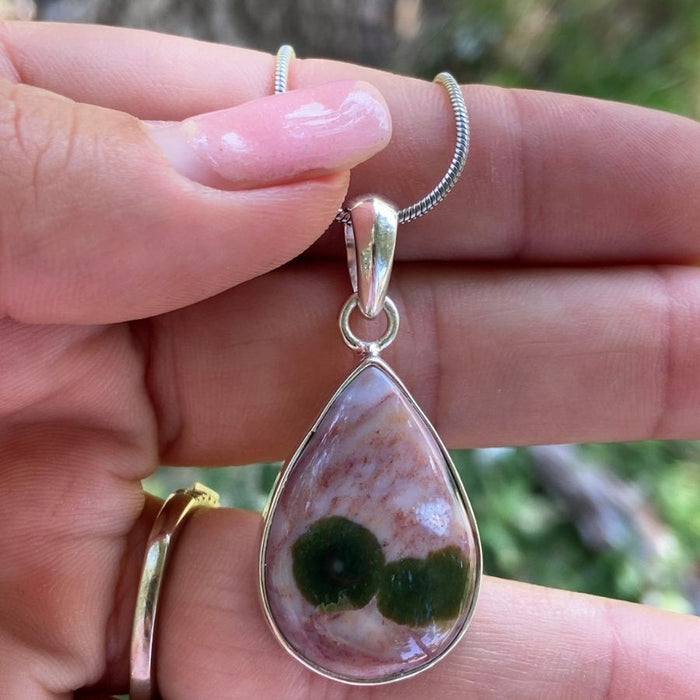 Pink and Green Dainty Pendant