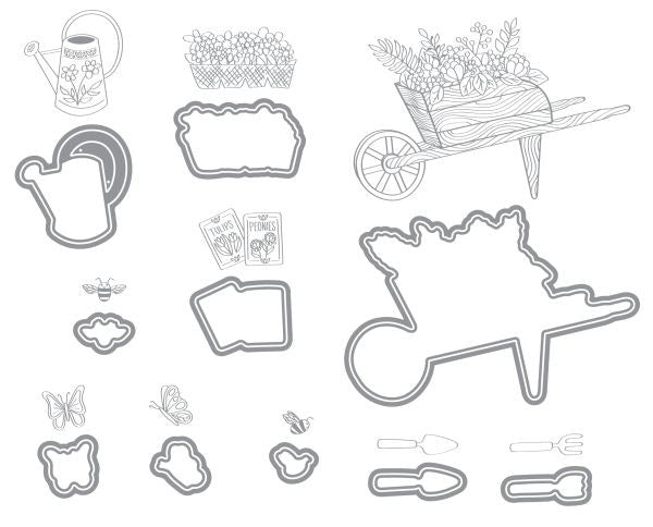 Planting the Garden Impress-ion Letterpress Press Plate & Dies