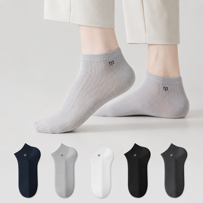 Plusock Breathable Ankle Socks(5 Pairs) - Multicolor - EU39-44(US5-10) - image 0
