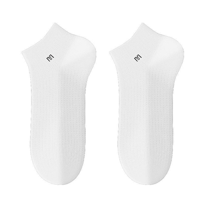 Plusock Breathable Ankle Socks(5 Pairs) - White - EU39-44(US5-10) - image 2