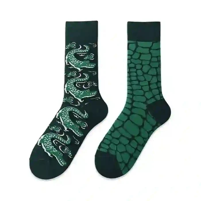Plusock Cartoon Crocodile Quarter Socks - image 1