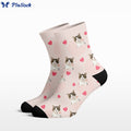 Plusock Cute Heart Cat Quarter Socks - Pink - EU37-44(US4-10) - image 0