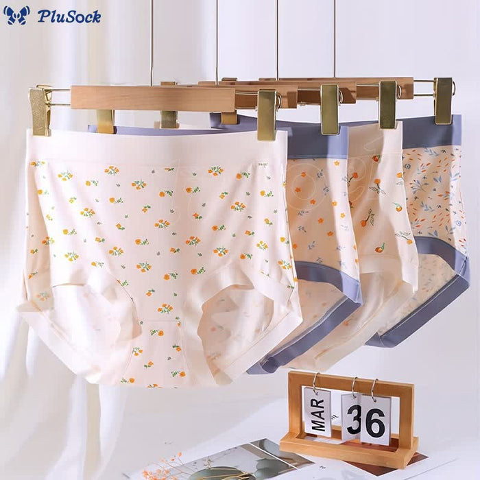Plusock Elegant Flowers Panty(4 Packs)