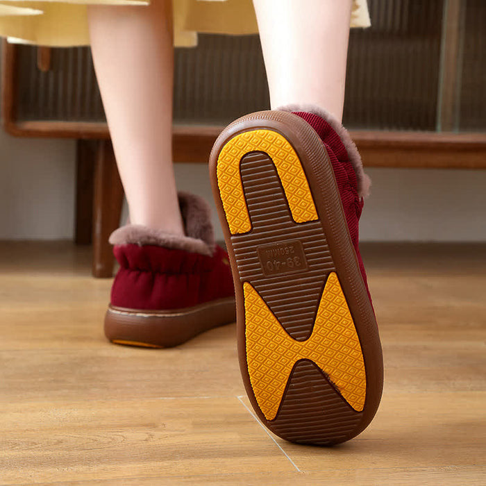 Flower Embroidered Home Non-slip Warm Slippers - image 5