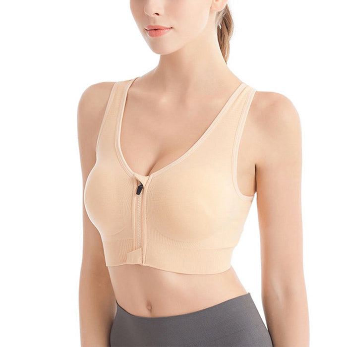 Plusock Front Zip Comfortable Sports Bras(2 Packs)