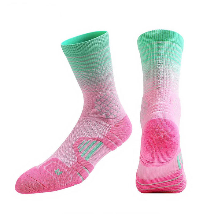 Plusock Gradient Sports Quarter Compression Socks(7 Pairs)