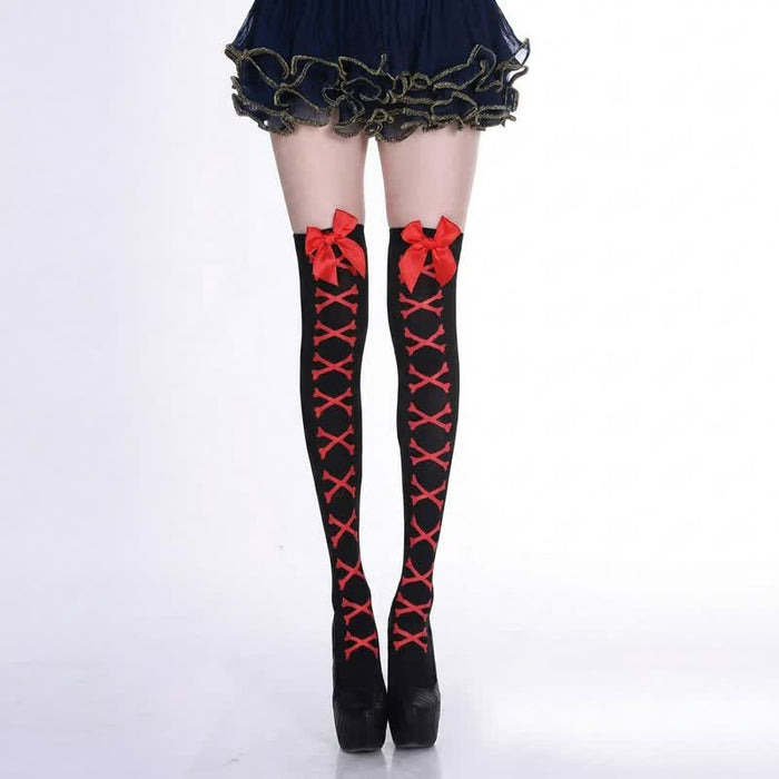 Plusock Halloween Bold Thigh High Socks (4 Pairs) - F - EU36-43 (US3-9) - image 6