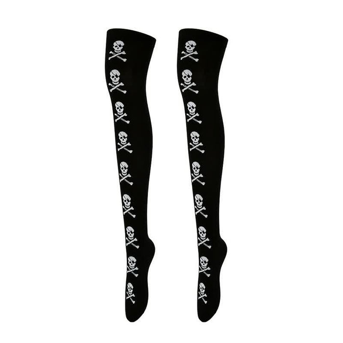Plusock Halloween Fun Over Knee Thigh Socks (4 Pairs) - A - EU36-43 (US3-9) - image 1