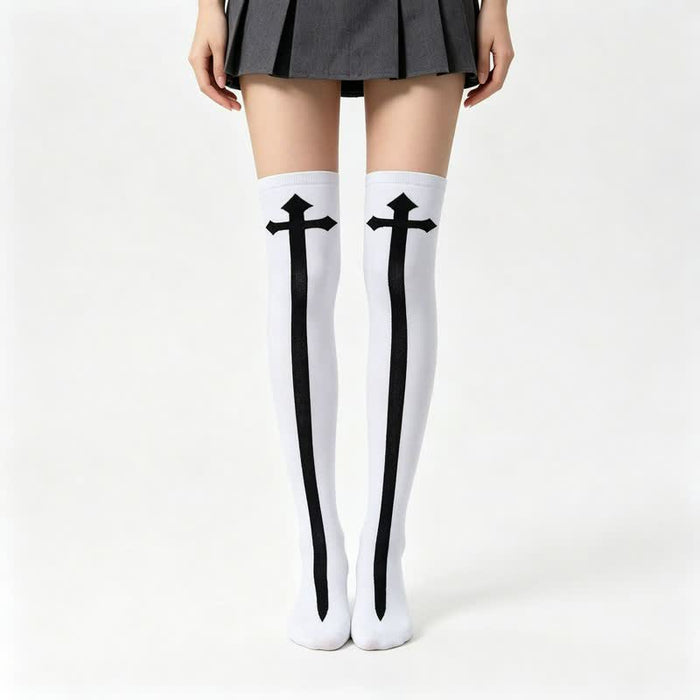 Plusock Halloween Fun Over Knee Thigh Socks (4 Pairs) - C - EU36-43 (US3-9) - image 3