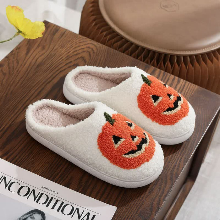 Plusock Halloween Pumpkin Plush House Slippers - A - EU44-45(US10-11) - image 0