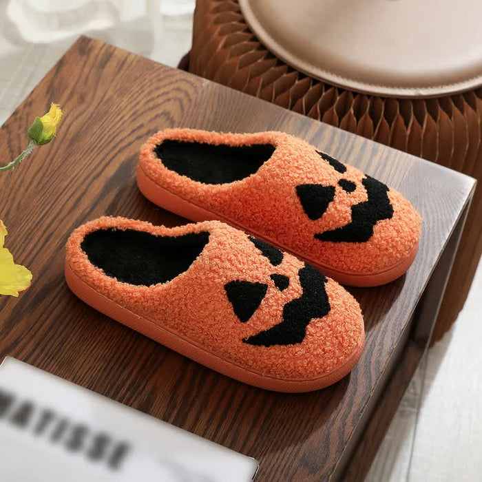 Plusock Halloween Pumpkin Plush House Slippers - C - EU44-45(US10-11) - image 2