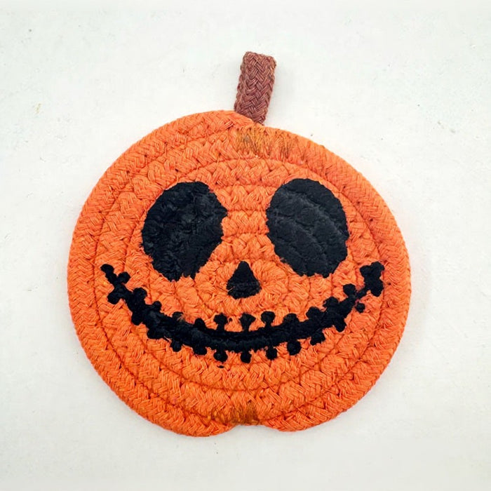 Plusock Halloween Pumpkin Smiley Face Coaster(4 Piece) - A - One Size - image 3