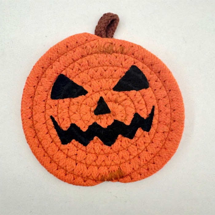 Plusock Halloween Pumpkin Smiley Face Coaster(4 Piece) - B - One Size - image 4