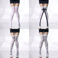 Plusock Halloween Sheer Thigh High Socks (4 Pairs) - A+B+C+D - EU36-43 (US3-9) - image 0