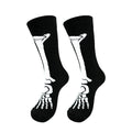 Plusock Halloween Skeleton Print Cotton Crew Socks (3 Pairs) - A - EU36-43 (US3-9) - image 0