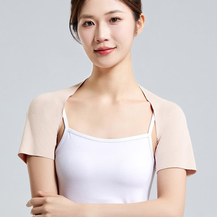 Plusock Lightweight Modal Short-Sleeve Top Shoulder Brace(2 Pieces) - Beige - XXL - image 0
