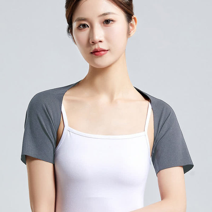 Plusock Lightweight Modal Short-Sleeve Top Shoulder Brace(2 Pieces) - Dark Grey - XXL - image 3