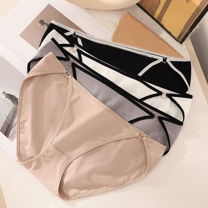 Plusock Low-rise Sexy Cotton Heart Hollow Out Brief(3 Packs)