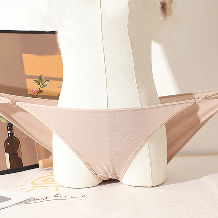 Plusock Low-rise Sexy Cotton Heart Hollow Out Brief(3 Packs)