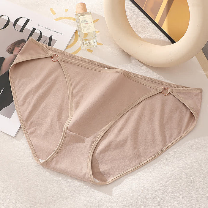 Plusock Low-rise Sexy Cotton Heart Hollow Out Brief(3 Packs)