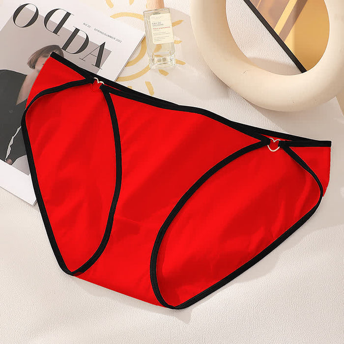 Plusock Low-rise Sexy Cotton Heart Hollow Out Brief(3 Packs)
