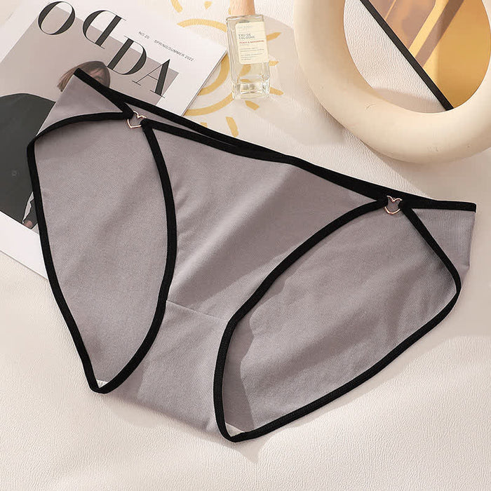 Plusock Low-rise Sexy Cotton Heart Hollow Out Brief(3 Packs)