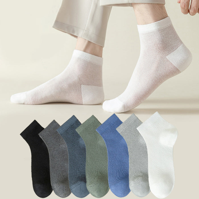 Plusock Mesh Breathable Sports Ankle Socks(7 Pairs)