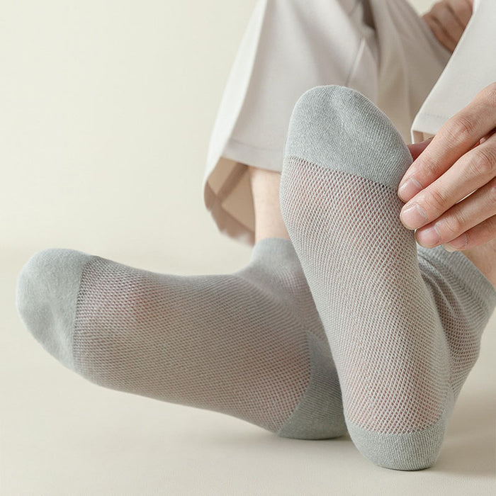 Plusock Mesh Breathable Sports Ankle Socks(7 Pairs)