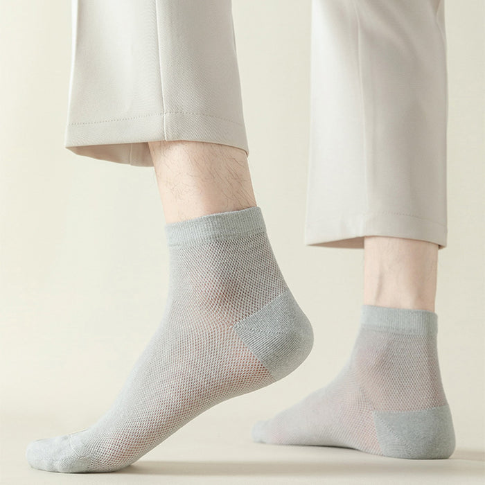 Plusock Mesh Breathable Sports Ankle Socks(7 Pairs)