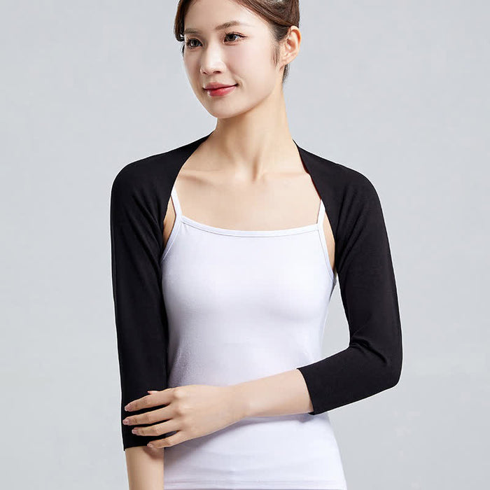 Plusock Modal Long Sleeves Support Shoulder Brace(2 Pieces) - Black - XXL - image 0