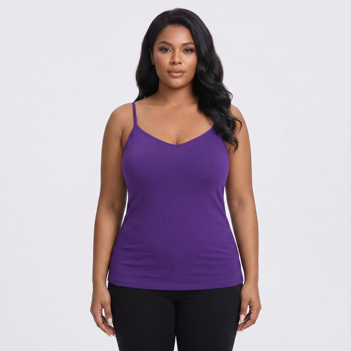Plusock Modal Wireless Tank Top(2 Pieces) - Purple - 6XL - image 2
