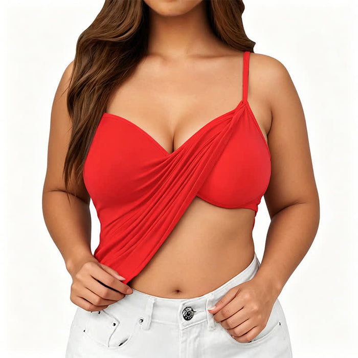 Plusock Modal Wireless Tank Top(2 Pieces) - Red - 6XL - image 7