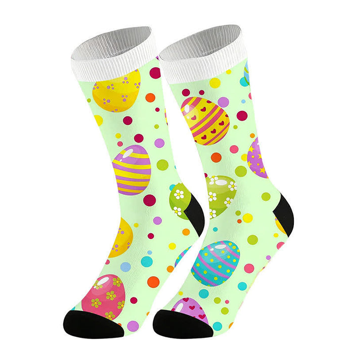 Plusock Pastel Easter Egg Quarter Socks - Green - EU36-44(US3-11) - image 3