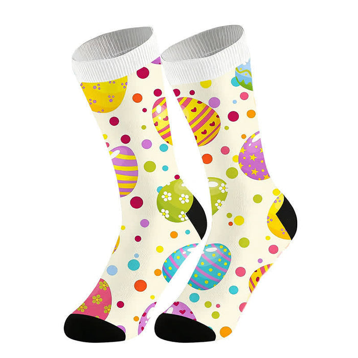 Plusock Pastel Easter Egg Quarter Socks - Beige - EU36-44(US3-11) - image 6