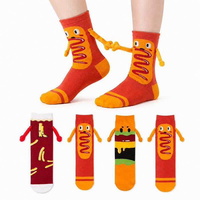 Plusock Playful Food Print Polycotton Quarter Socks(3 Pairs) - image 0