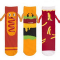 Plusock Playful Food Print Polycotton Quarter Socks(3 Pairs) - Multicolor - EU36-42(US3-9) - image 4