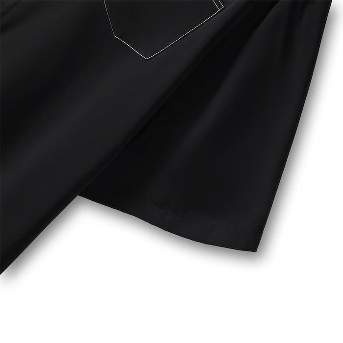 Plusock Plus Size Contrast Stitch Camp Collar Shirt Blouse - image 2