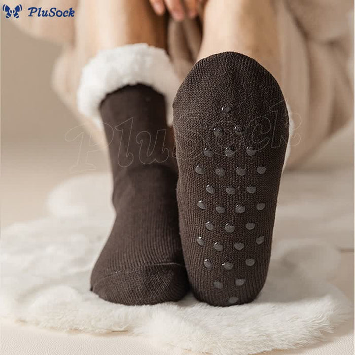 Plusock Plus Size Extra Thick Slipper Socks(3 Pairs)