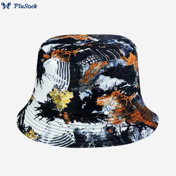 Plusock Plus Size Fashion Tie Dye Bucket Hat