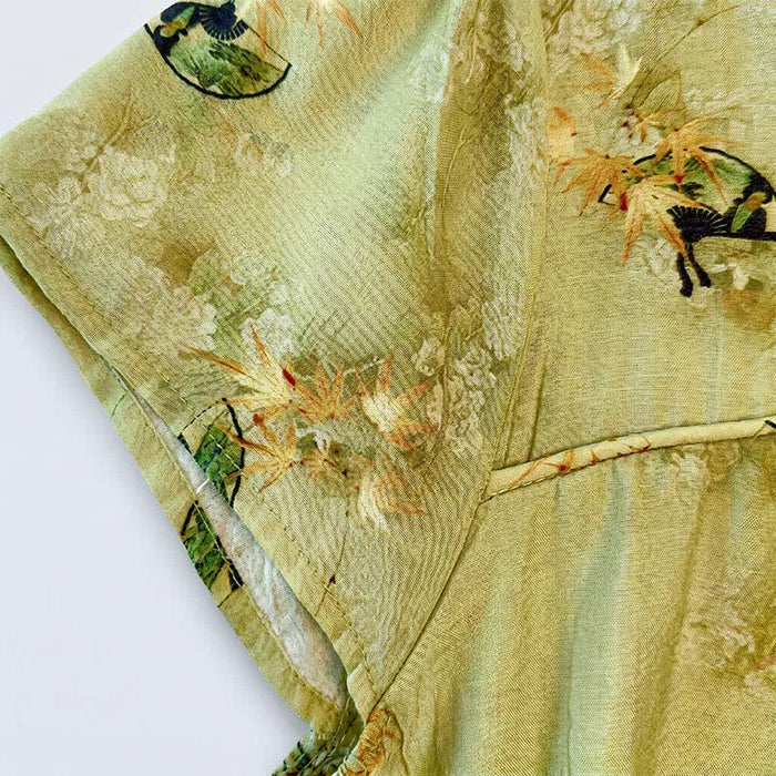 Plusock Plus-Size Floral Mandarin Collar Tunic Blouse - image 3