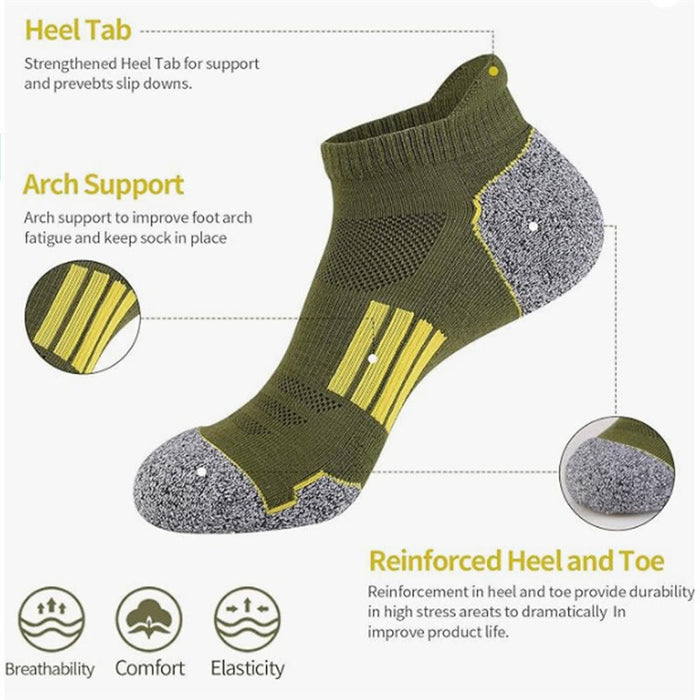 Plusock Plus Size Heel Tab Ankle Compression Socks(6 Pairs)