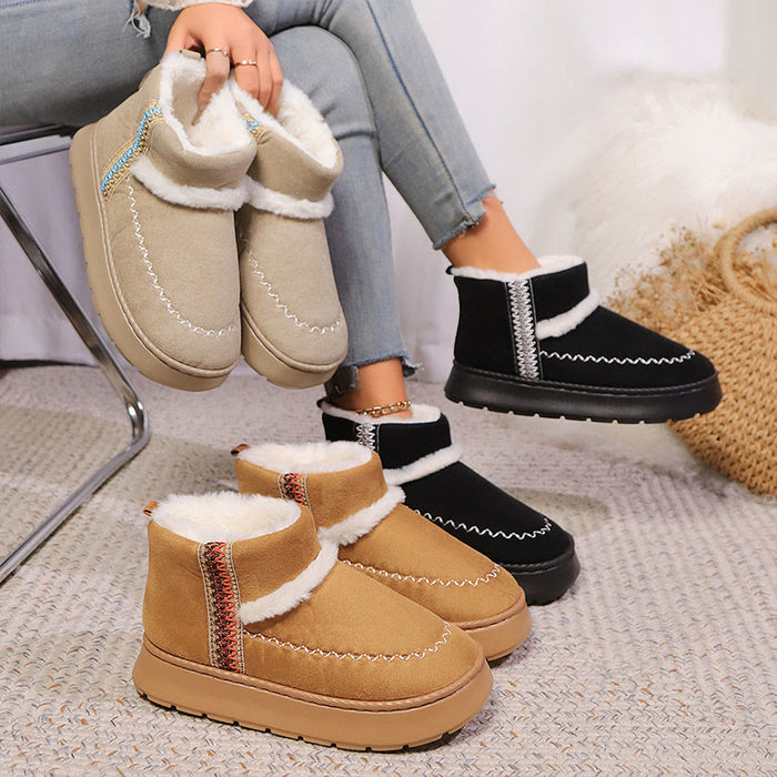 Plusock Plus Size Lace Ethnic Style Slippers Boots - image 0