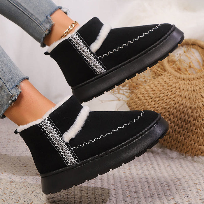 Plusock Plus Size Lace Ethnic Style Slippers Boots - image 2