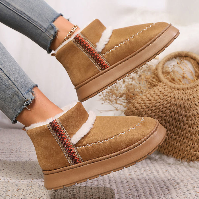 Plusock Plus Size Lace Ethnic Style Slippers Boots - image 5