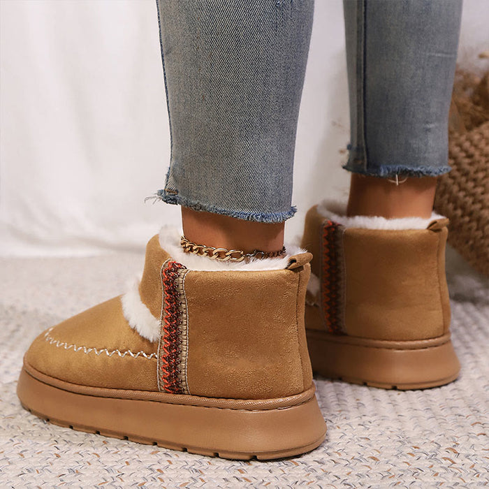 Plusock Plus Size Lace Ethnic Style Slippers Boots - image 6