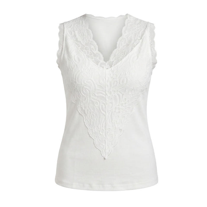 Plusock Plus Size Lace V Neck Tank Top - image 7