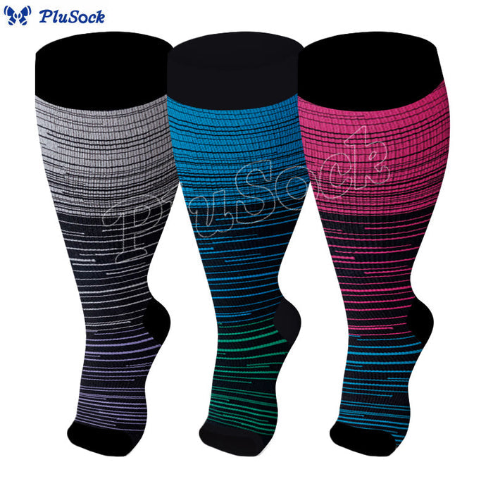 Plusock Plus Size Open Toe Compression Socks - image 1
