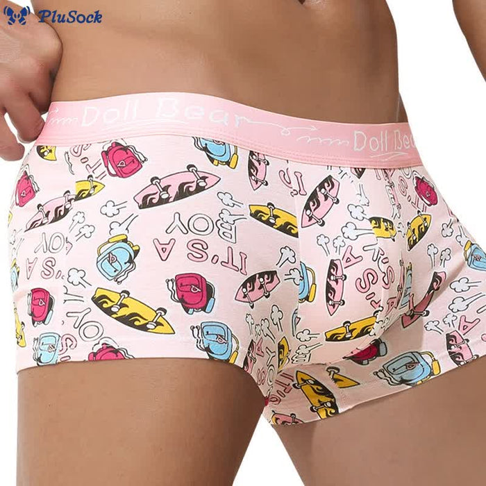 Plusock Plus Size Pink Series Boxer Briefs(4 Packs)