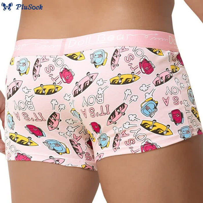 Plusock Plus Size Pink Series Boxer Briefs(4 Packs)