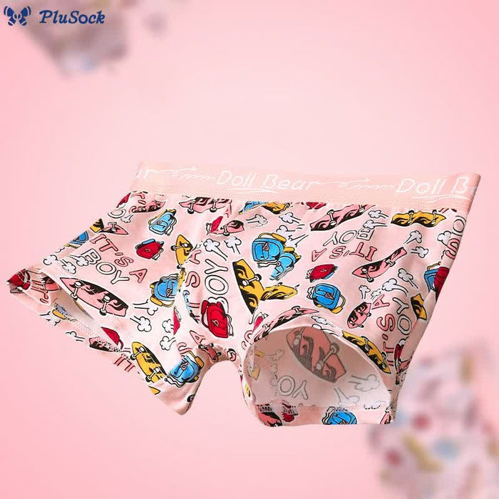 Plusock Plus Size Pink Series Boxer Briefs(4 Packs)